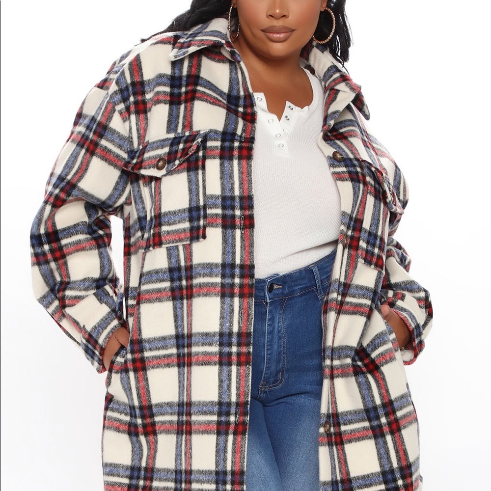 Flannel button down jacket - Picture 2 of 3